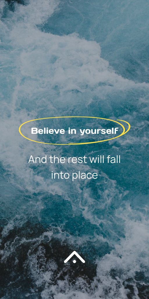 Inspiration for Believing in Yourself with Ocean Waves Graphic – шаблон для дизайна