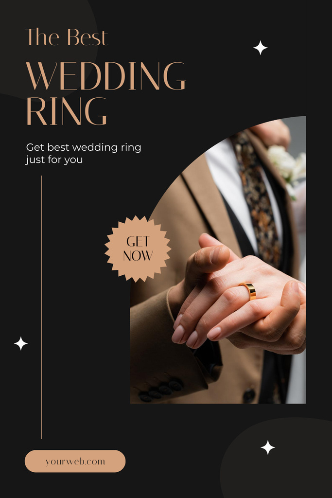 Plantilla de diseño de Wedding Rings Discount Pinterest 
