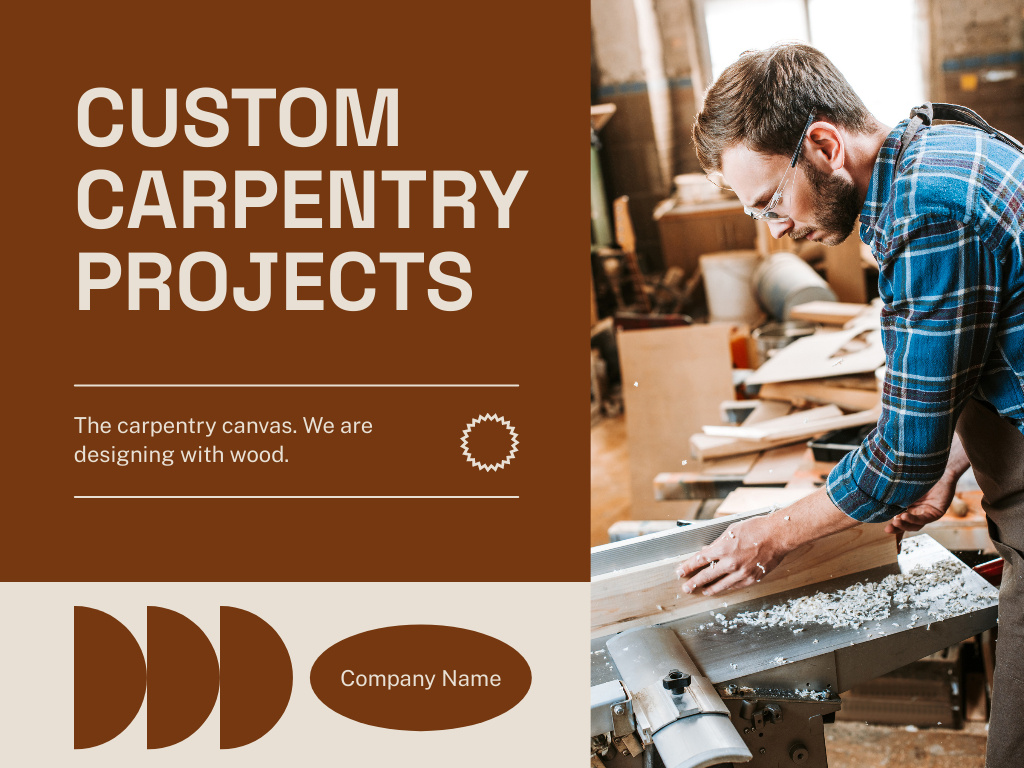 Custom Carpentry Projects Presentation tervezősablon