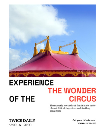 Circus Show Announcement Poster 8.5x11in Design Template