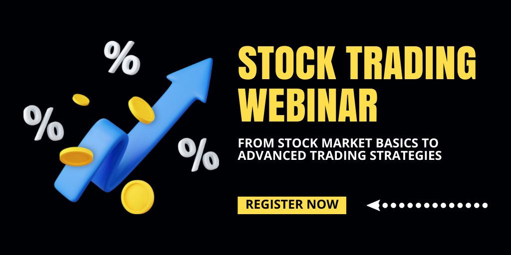 Ontwerpsjabloon van Twitter van Announcement about Webinar of Stock Trading with Arrow