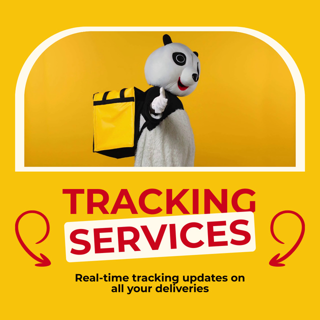 Funny Ad of Delivery Tracking Animated Post – шаблон для дизайна