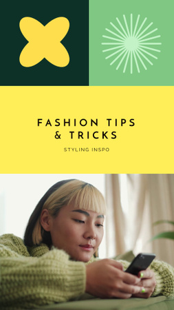 Designvorlage mode-tipps und -tricks für Instagram Video Story