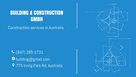 oferta de serviços de construção Business Card US Modelo de Design