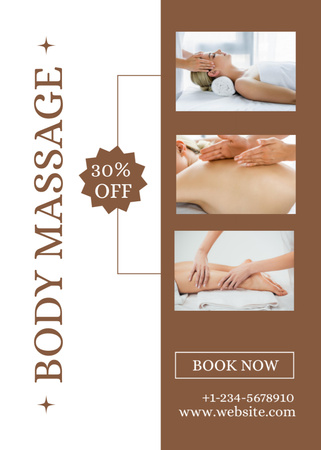 Modèle de visuel Promotion du centre de massage corporel - Flayer