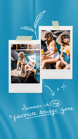 Template di design Vacanze estive al collage della località termale Instagram Story