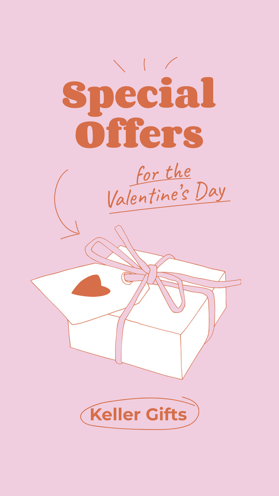 Valentine's Day Holiday Special Offer Instagram Story Design Template