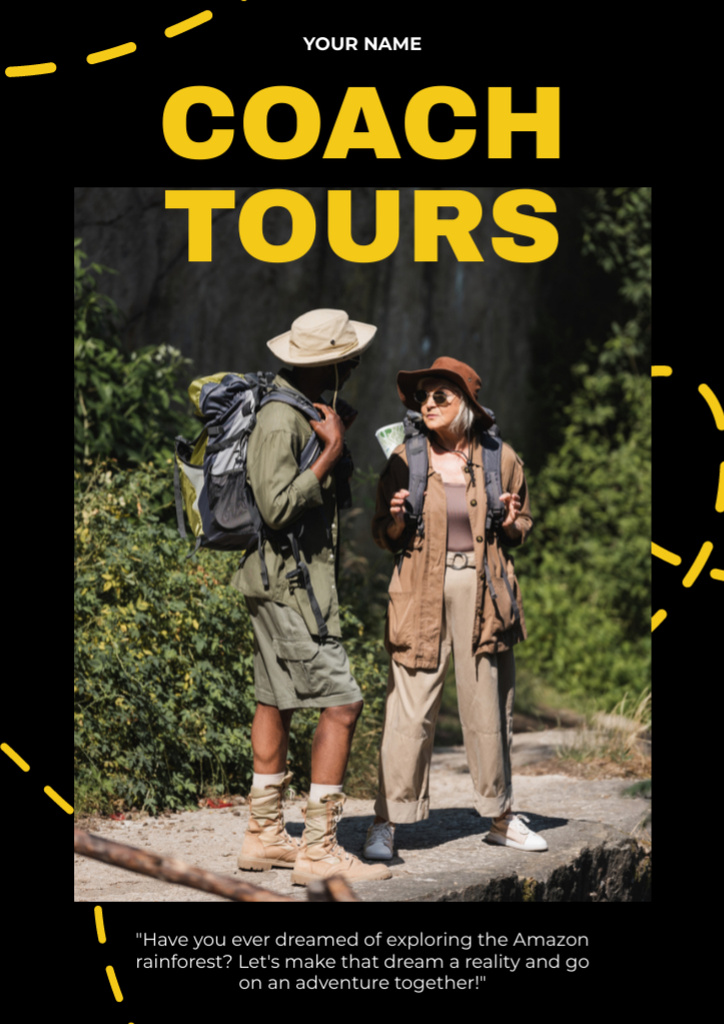 Szablon projektu Hiking Tours with Coach Newsletter