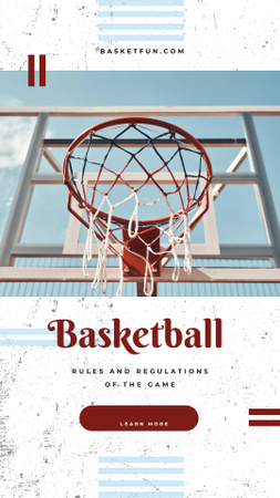 Plantilla de diseño de Basketball basket on court Instagram Story 