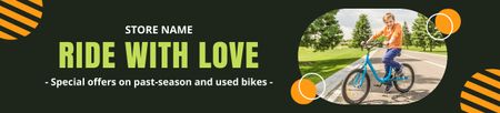 Designvorlage Fahrradshop-Angebote für aktive Freizeitgestaltung für Ebay Store Billboard