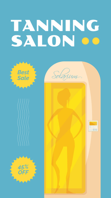 Best Sale of Tanning Sessions at Salon Instagram Story – шаблон для дизайну