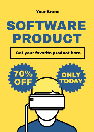 Software Product Discount Offer Flayer Design Template