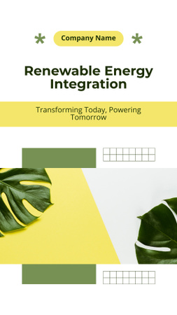 Designvorlage Integration erneuerbarer Energien in die Wirtschaft für Mobile Presentation