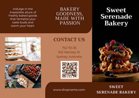 Bread and Sweet Pastry Baking Brochure Design Template