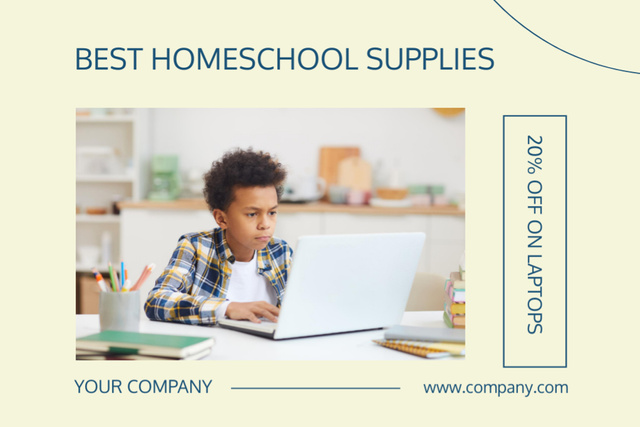Plantilla de diseño de Budget-friendly Home And School Supplies With Discount Postcard 4x6in 