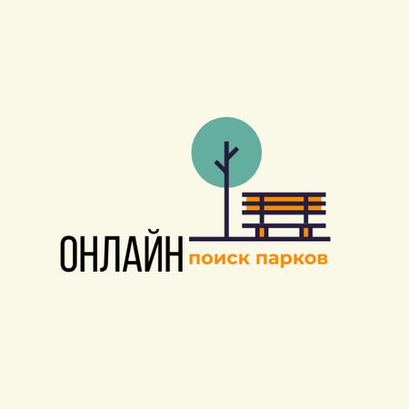 Park Locations Guide Bench Icon Logo – шаблон для дизайна