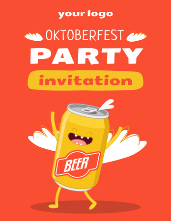 Oktoberfest Celebration Announcement Flyer 8.5x11in Design Template