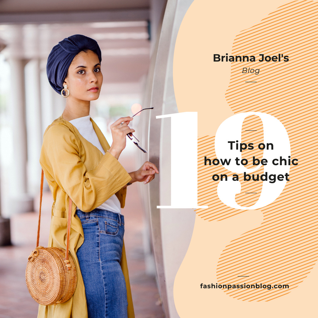 Tips of Being Chic on Budget Instagram Πρότυπο σχεδίασης