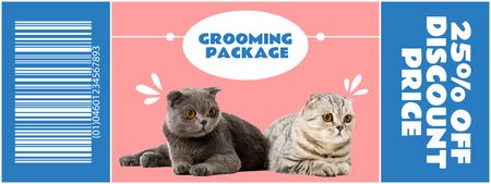Grooming Package for Cats Coupon Design Template