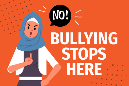 Platilla de diseño Resilient Plea to Cease Bullying in Society Postcard 4x6in