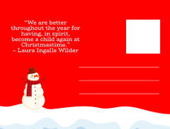 Christmas and New Year Wishes with Cute Santa and Snowman