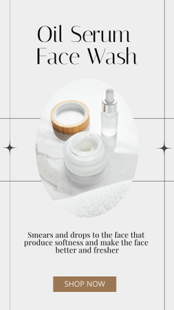 Designvorlage Facial Oil Serum Ad für Instagram Story