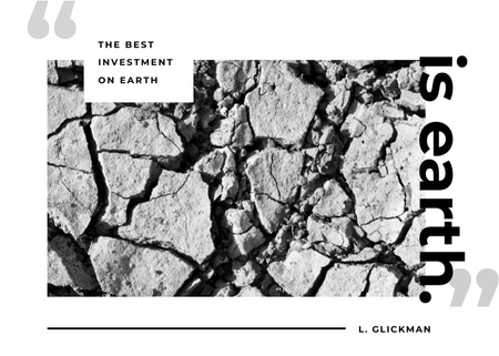 Cracks in Dry Soil Postcard 5x7in Tasarım Şablonu
