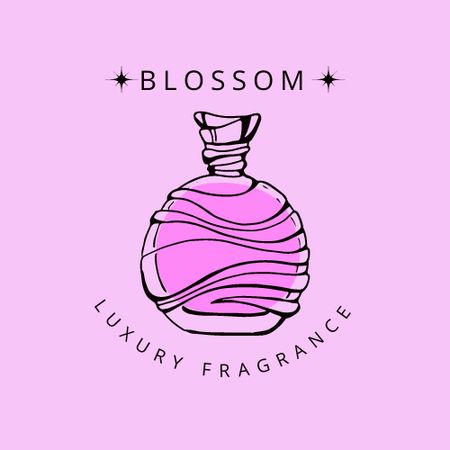 Beauty Ad with Perfume Logo tervezősablon