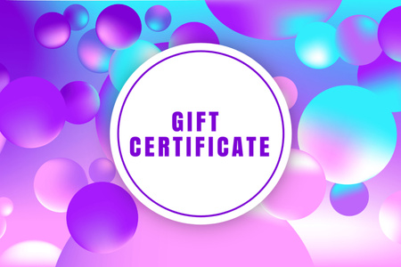 Gift Certificate with 3d gradient background Gift Certificate Design Template