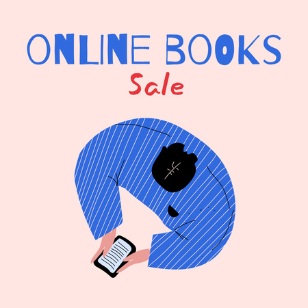 Online Books Sale Announcement Instagramデザインテンプレート