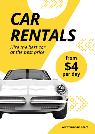 Premium Car Hiring Service Poster Design Template
