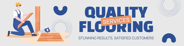 Services of Quality Flooring Ad Twitter tervezősablon