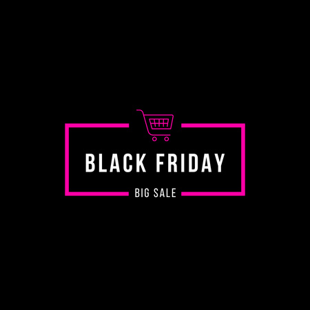 Modèle de visuel annonce de vente noir vendredi - Logo
