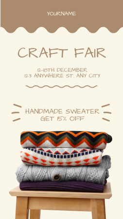 Platilla de diseño Discount Announcement for Handmade Sweaters Instagram Story