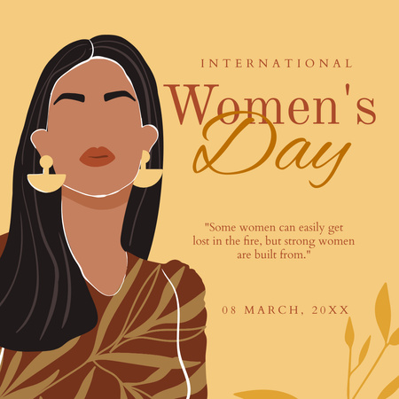 Maailman naistenpäivän tervehdys Instagram Design Template