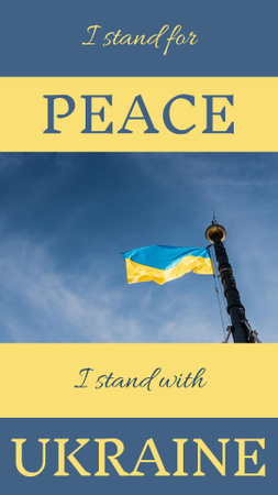 Kiállni a békéért Ukrajnában Instagram Story tervezősablon