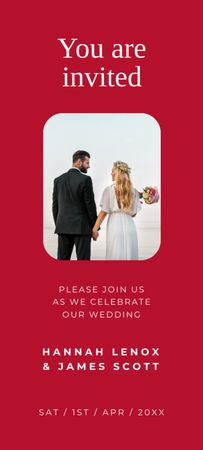 Platilla de diseño Wedding Day Announcement on Colorful Gradient Invitation 9.5x21cm
