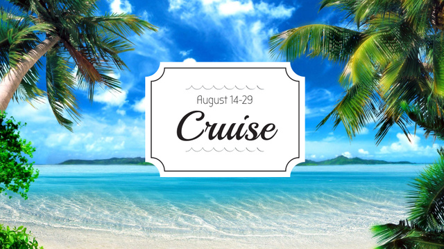 Template di design Summer Trip Offer Palm Trees by Sea FB event cover