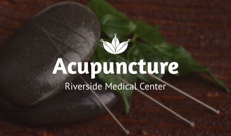 Designvorlage Acupuncture Procedure Offer für Business card