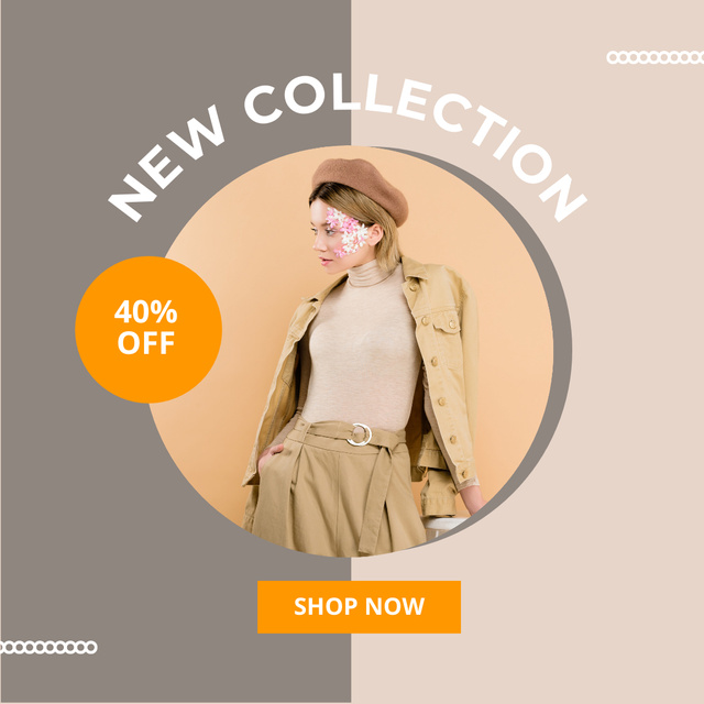 Female Fashion New Collection Sale Instagram tervezősablon