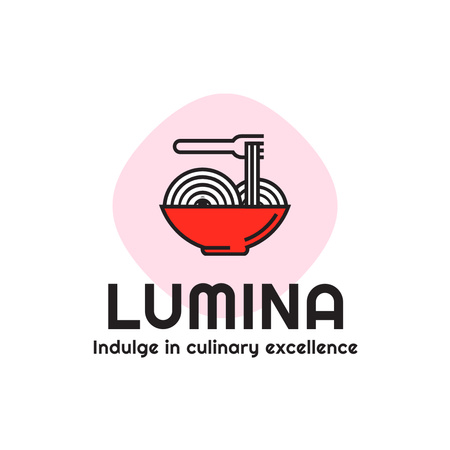 Plantilla de diseño de Fideos deliciosos en oferta de restaurante con eslogan Animated Logo 