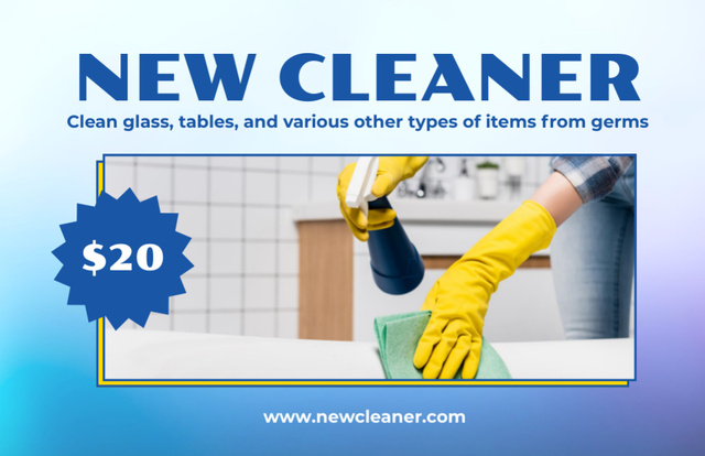 New Surface Cleaner Sale on Gradient Flyer 5.5x8.5in Horizontal Design Template