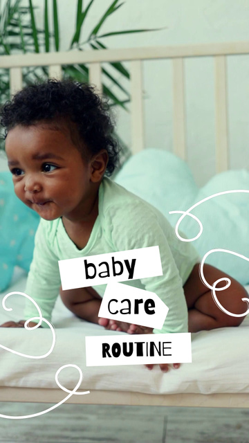 Designvorlage Baby Care Routine Ad für TikTok Video