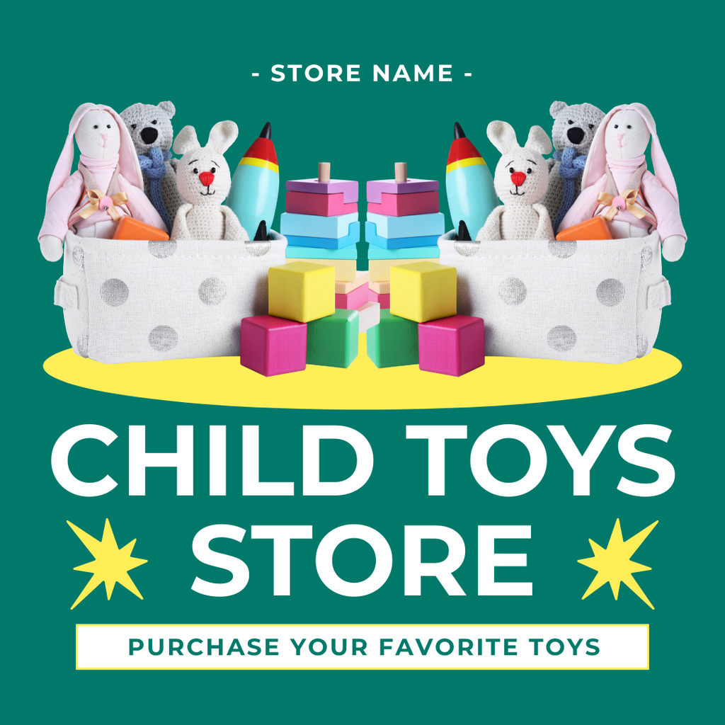 Plantilla de diseño de Sale of Various Children's Toys Instagram AD 