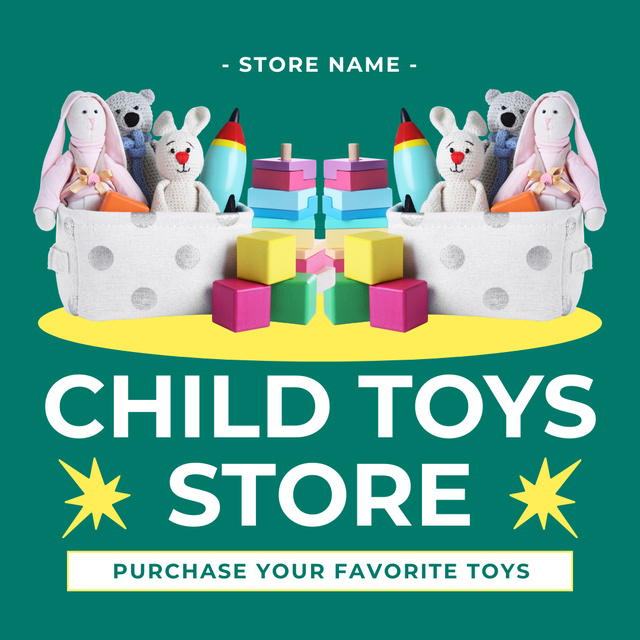 Modèle de visuel Sale of Various Children's Toys - Instagram AD
