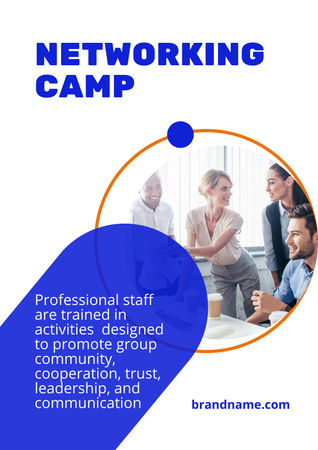 Ad of Networking Camp Poster Design Template
