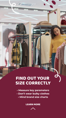Platilla de diseño Advice On Sizing Correctly For Clothing Instagram Video Story