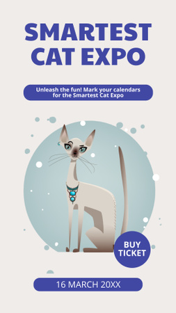 Tickets to Smartest Cat Exhibition Instagram Video Story Design Template