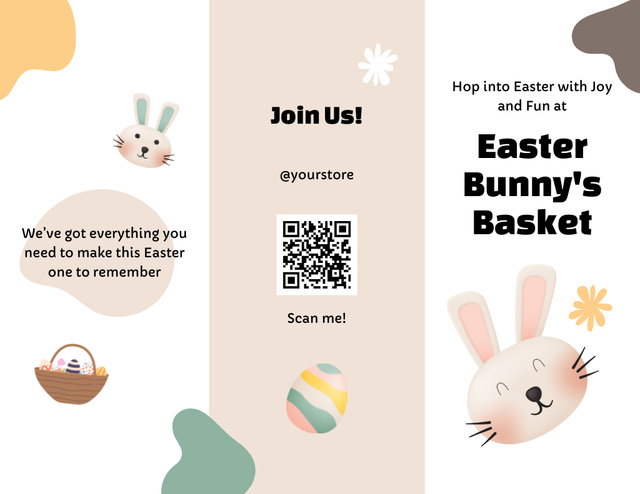 Easter Celebration Announcement Brochure 8.5x11in – шаблон для дизайна