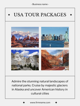 Platilla de diseño Cultural Travel Tour Offer With Sightseeing Poster 36x48in